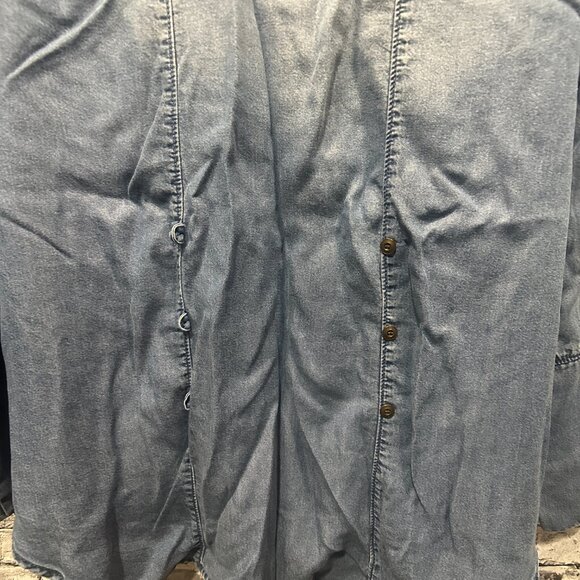 EUC A.B.S By Allen Schwaatz Cloth Stone Tencel Button Down Shirt Women's Size 6 - Picture 6 of 13